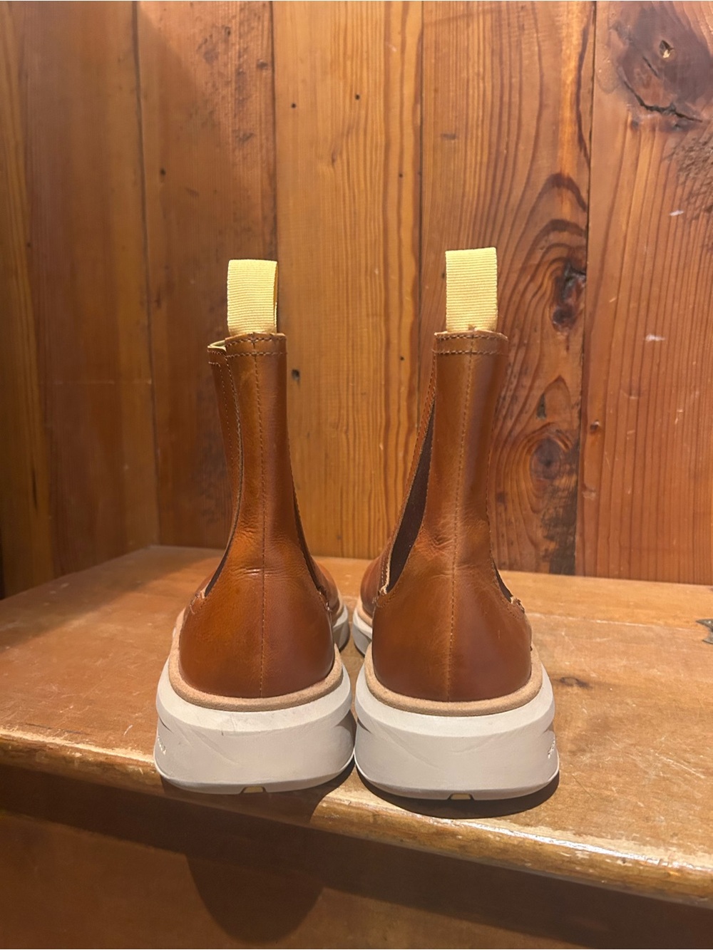 Sperry Gold Cup Plushwave Boots in Cognac Brown - Classic Leather Slip-On - Picture 3 of 6